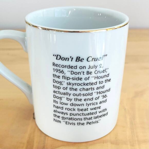 Vintage Set 4 80s Elvis Presley Coffee Cup Mugs 24K 50th Collector Porcelain - Picture 12 of 16